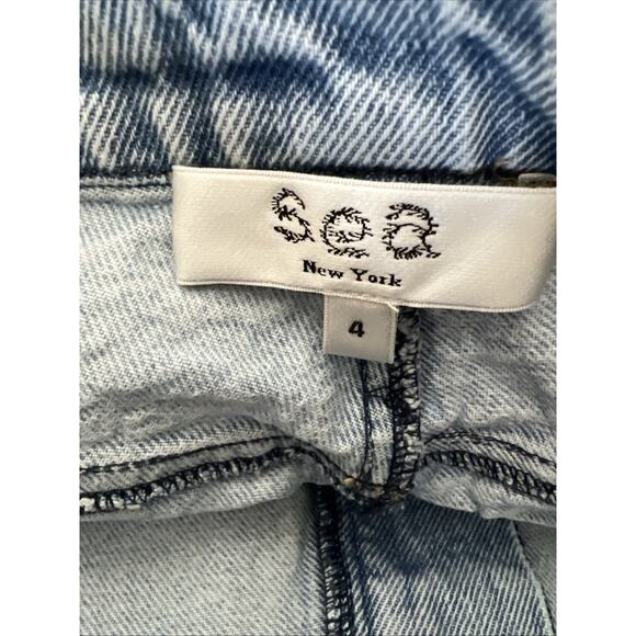 Sea New York Marion Mended Denim Shorts Blue Embroidered Shorts Size 4 - Picture 8 of 14